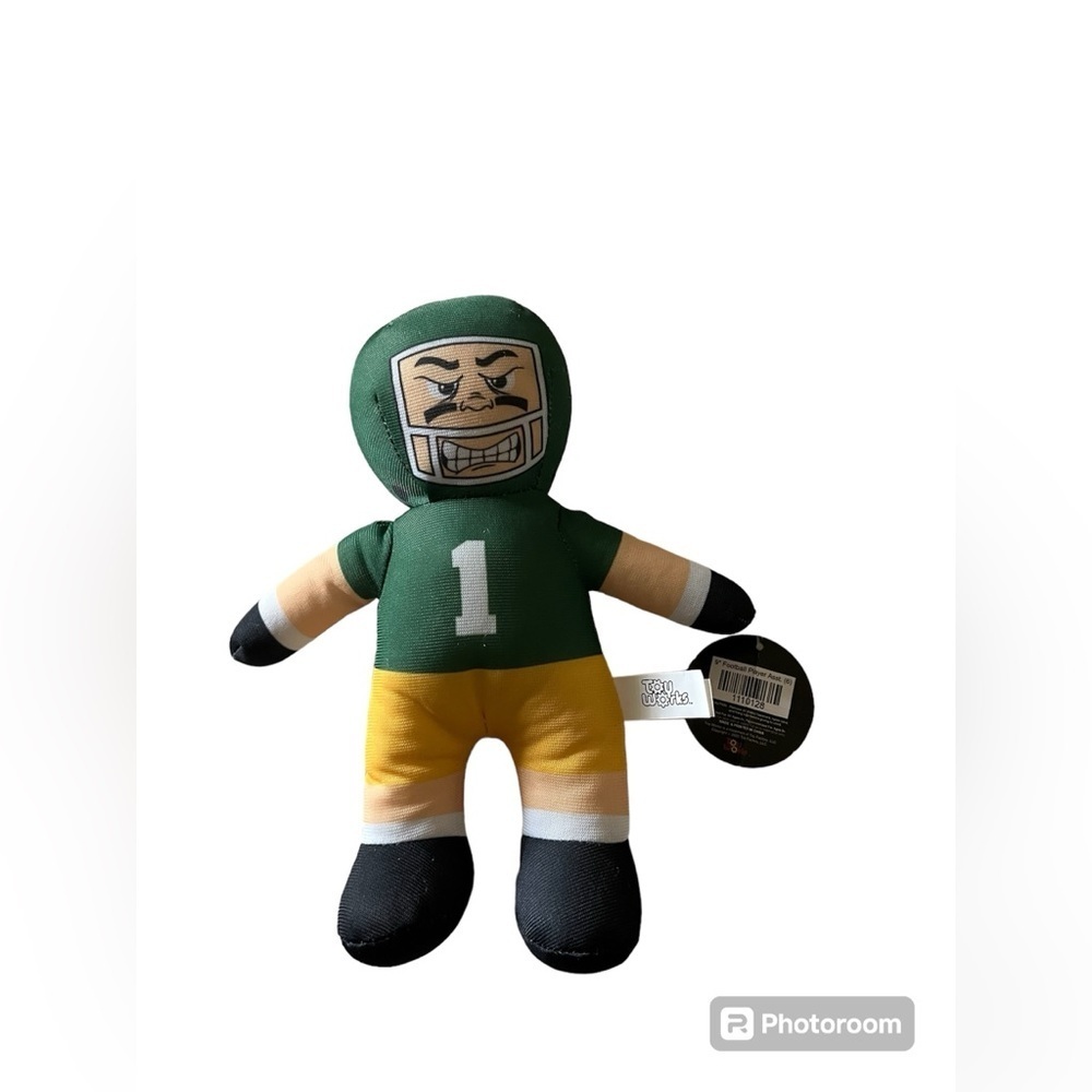 Football Player Plush Green Bay Packers Athletic #1 Green/Gold BRAND NEW
